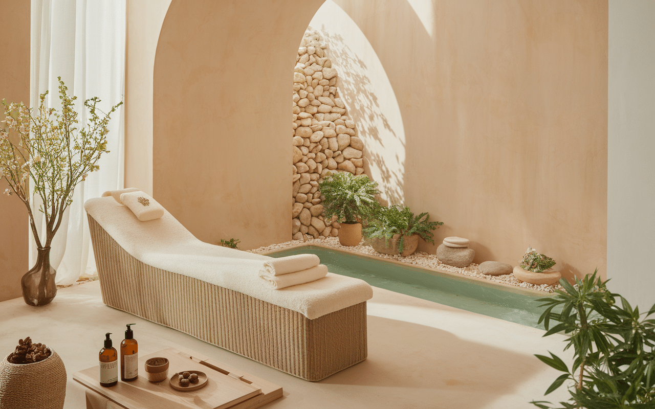 Salon Belle et Zen avec fauteuil de massage et atmosphère zen