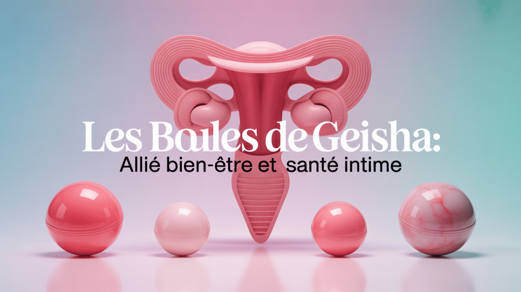Boules de geisha en silicone et jade, illustration santé périnéale