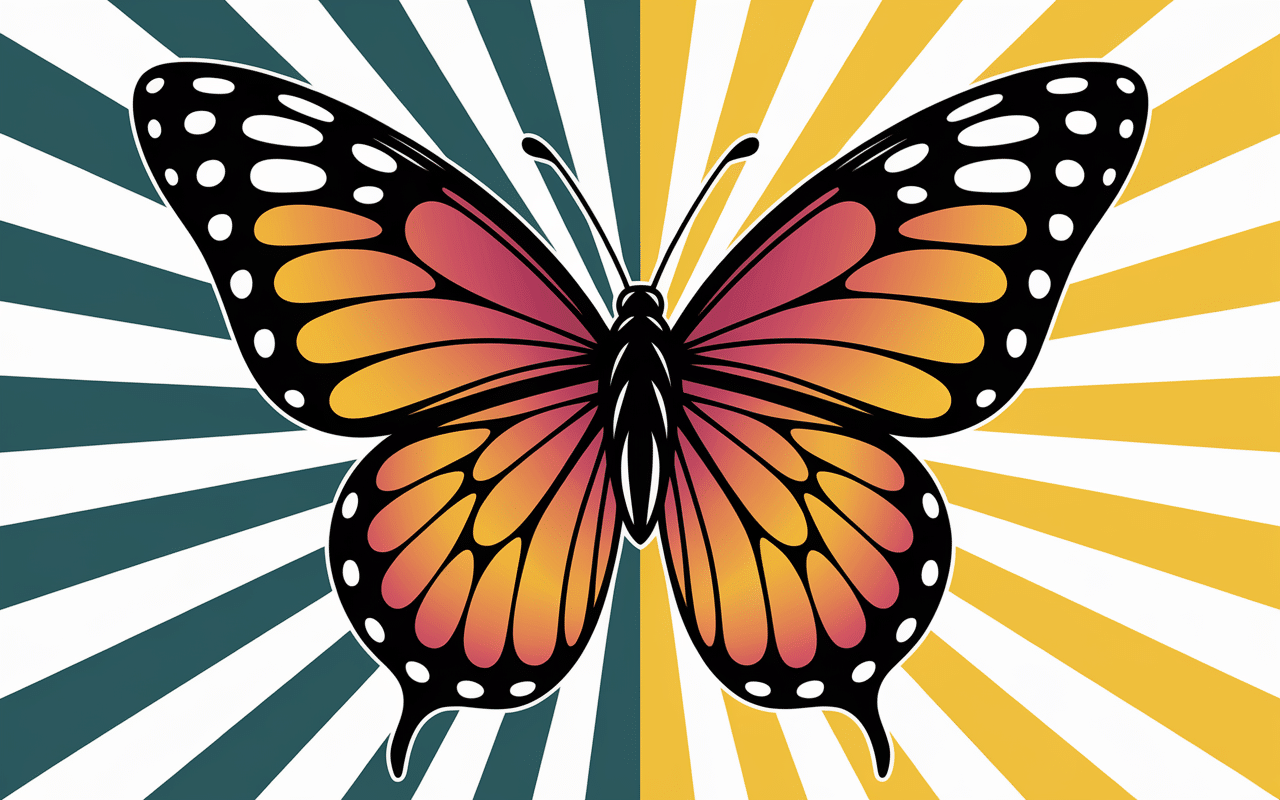 Papillon, chrysalide, transformation, glow up personnel
