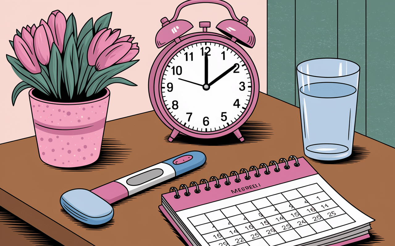 Horloge, test et calendrier expliquant les variations de test