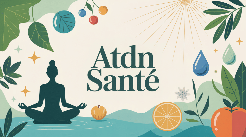 atdn sante silhouette meditation elements naturels feuilles fruits