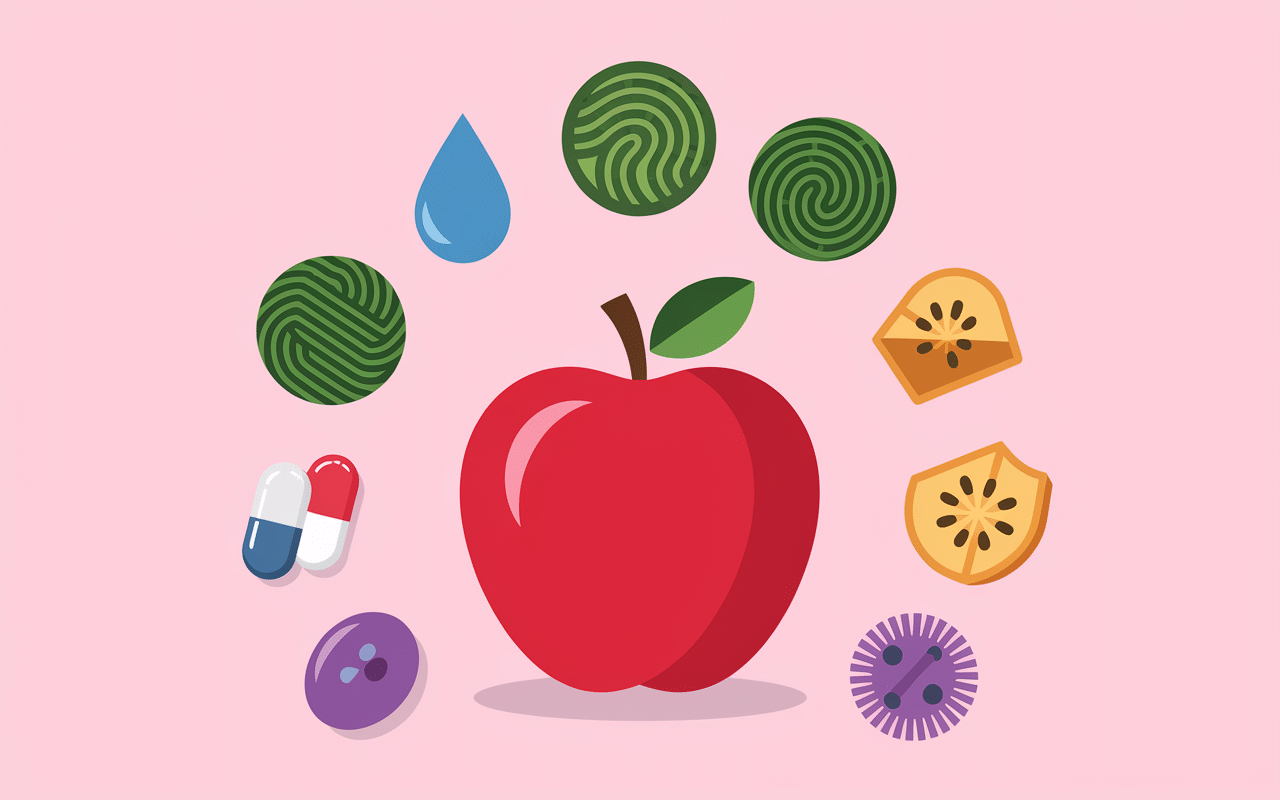 infographie valeurs nutritionnelles calories pomme