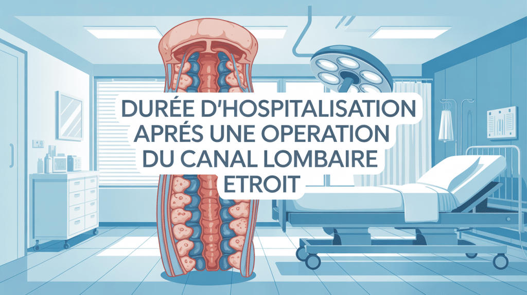 Illustration médicale du canal lombaire étroit et durée hospitalisation