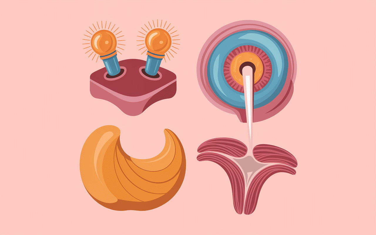 Schema des causes du genou qui craque avec gaz, rotule, menisque et muscles