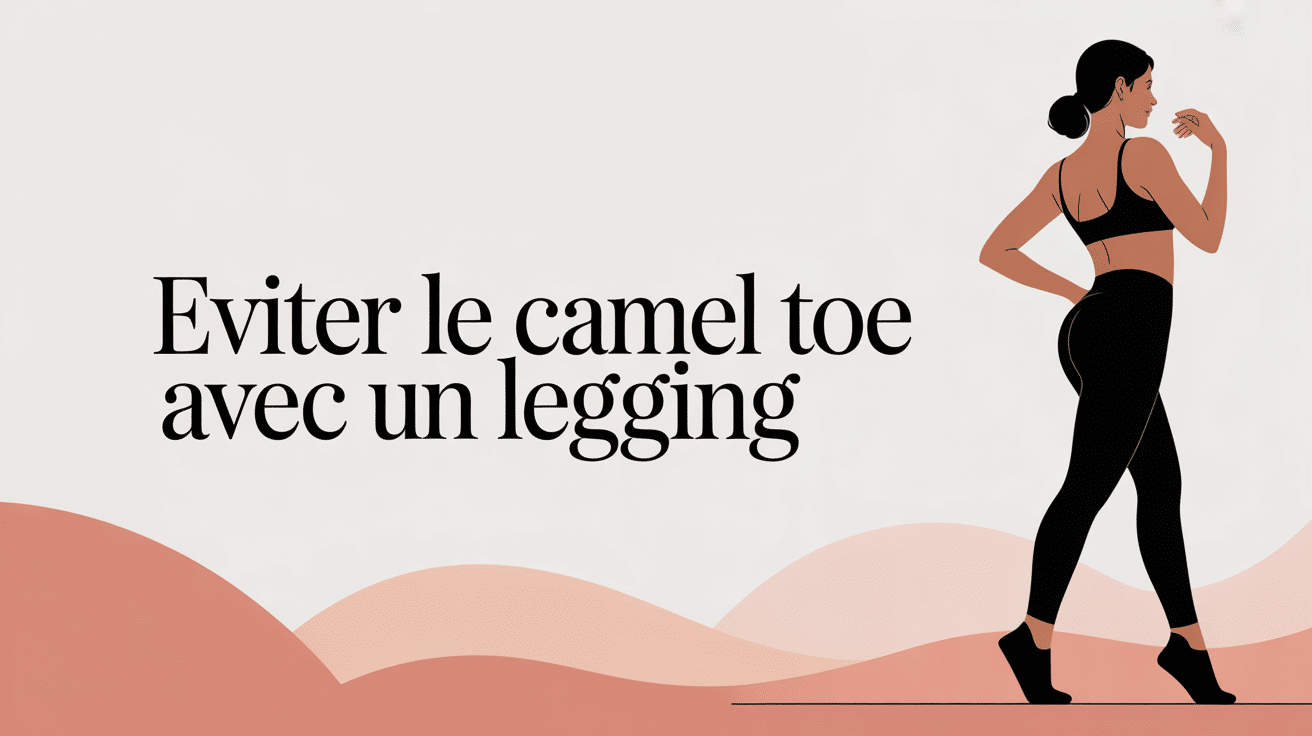 silhouette féminine portant legging noir camel toe legging