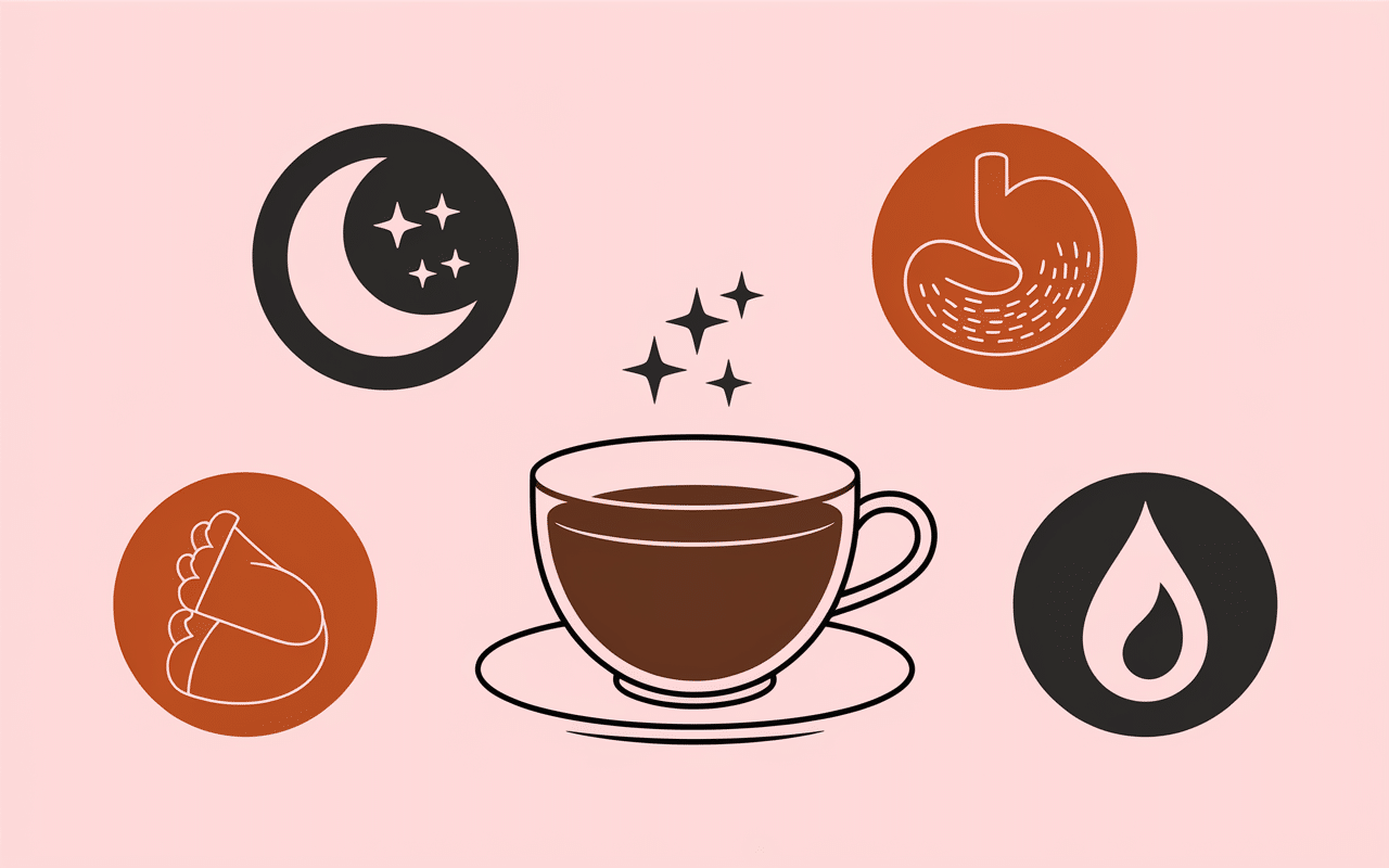 icones des bienfaits de la verveine en the et tisane