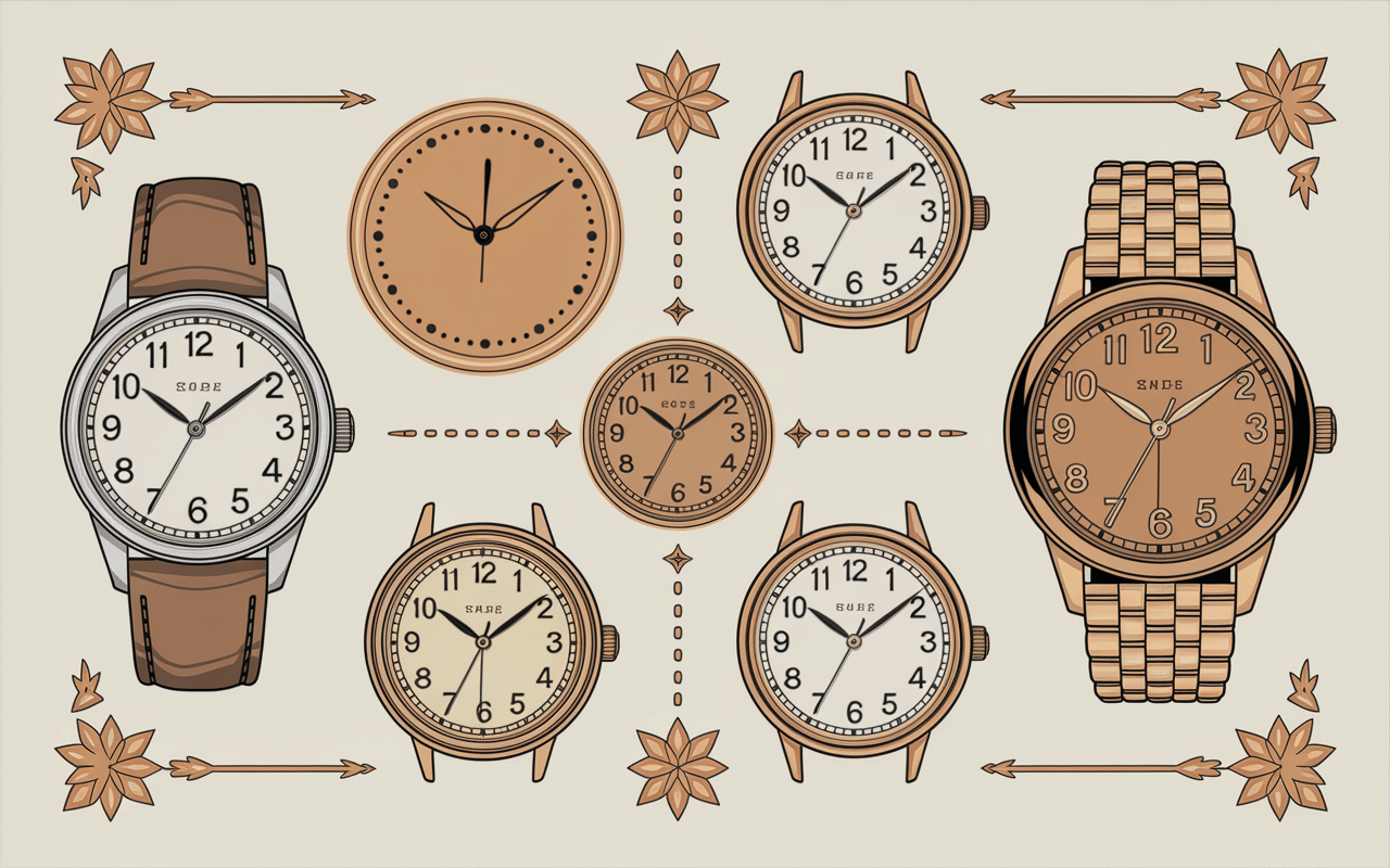 Illustration de l'évolution historique des montres Seiko Arabic Dial