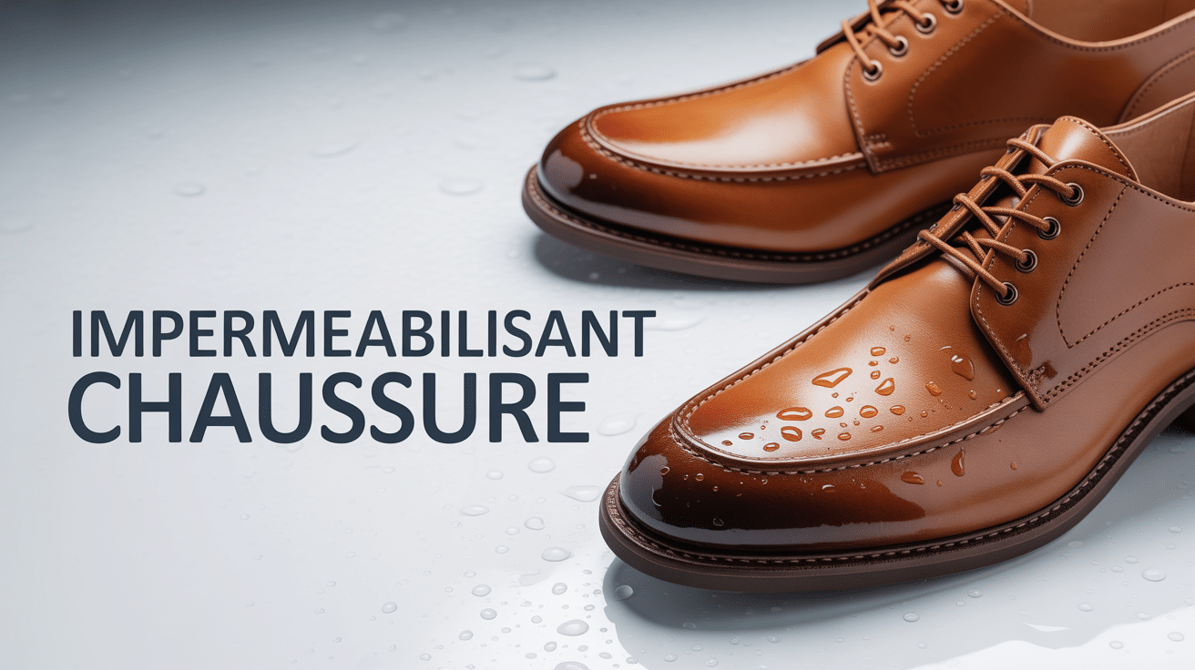 Effet hydrophobe sur chaussures en cuir