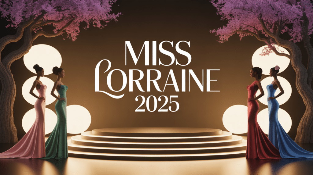 Concours Miss Lorraine 2025 sur podium lumineux