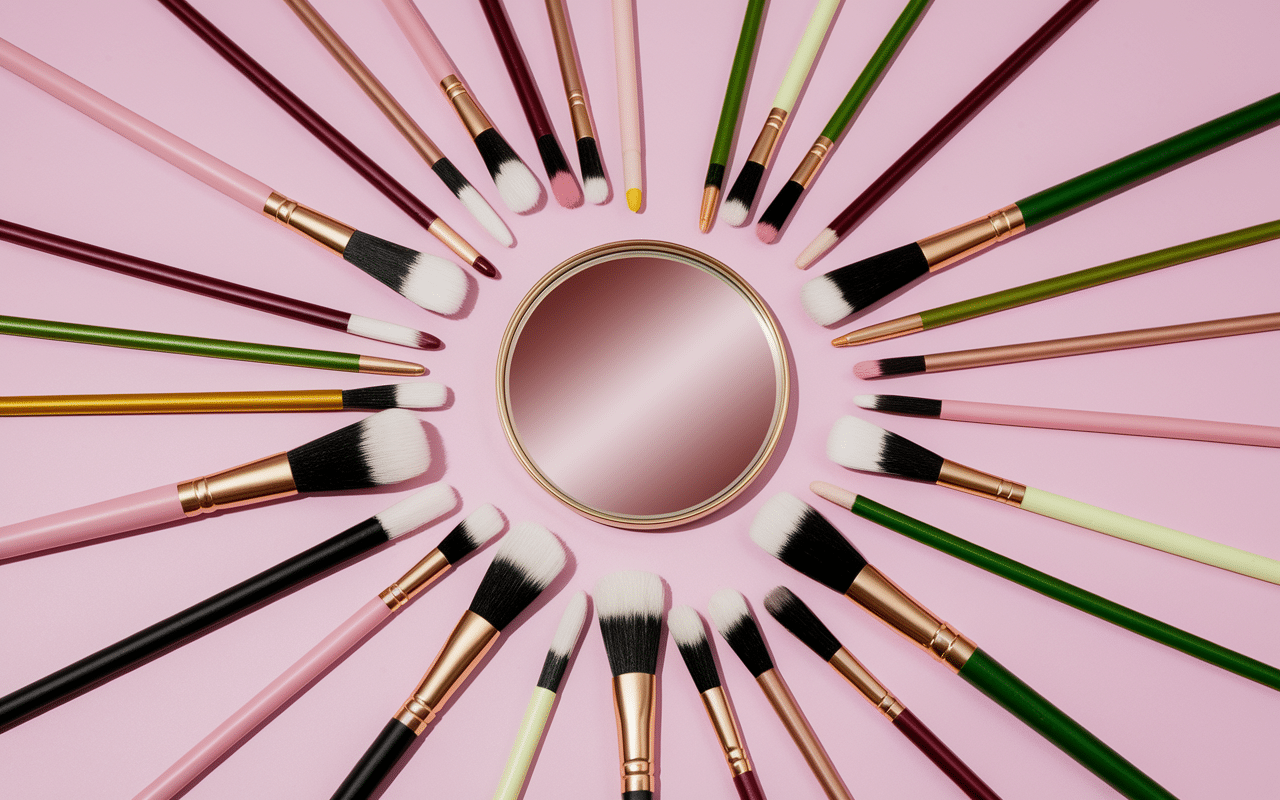 Maquillage pour yeux marron vert