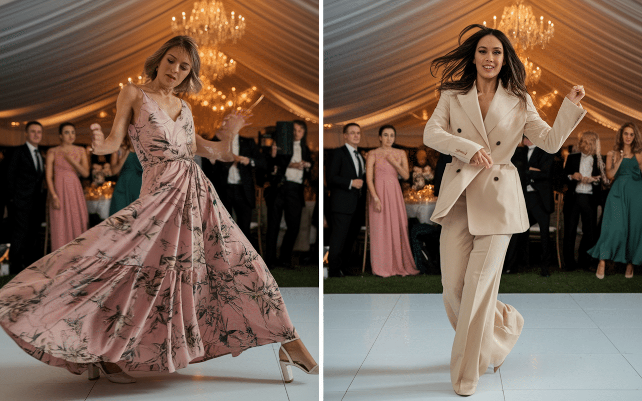 Comparaison tailleur et robe mariage