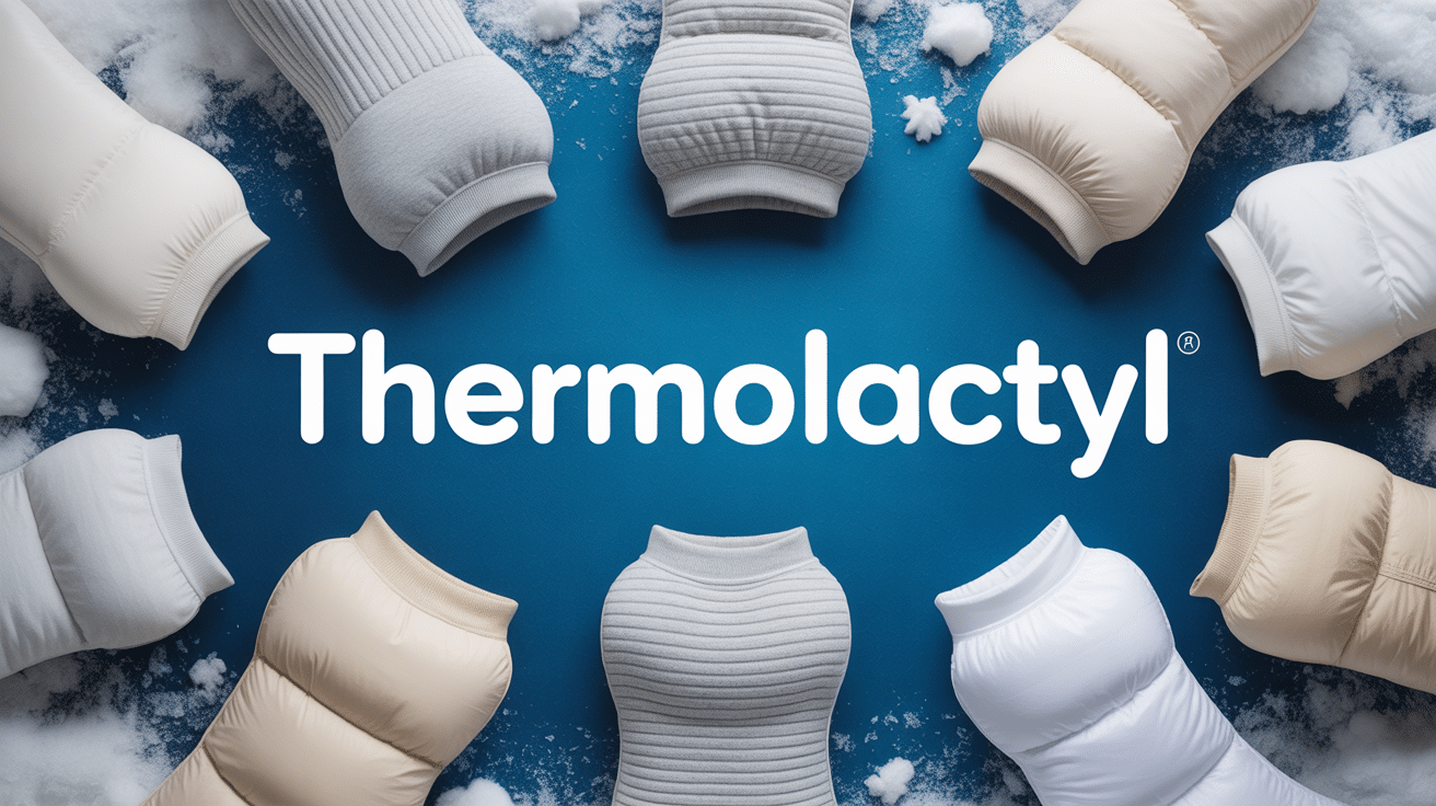 Sous-vêtements thermolactyl sur fond glacé