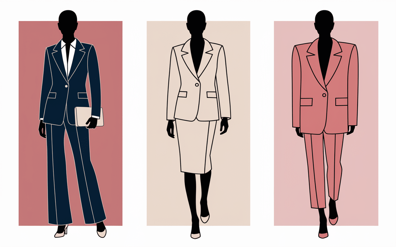 Silhouettes tailleur femme mariage
