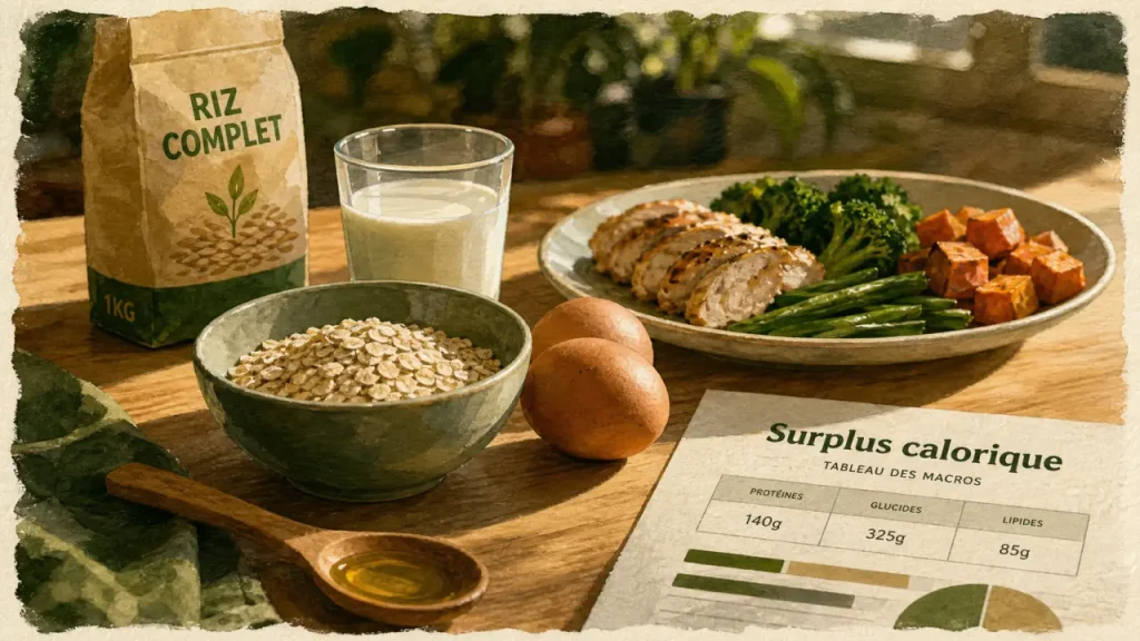 Prise de masse musculaire : aliments à choisir, 300 à 700 kcal et erreurs à éviter