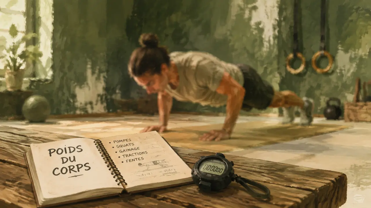 Musculation poids du corps programme : pompes au sol pour 3 niveaux