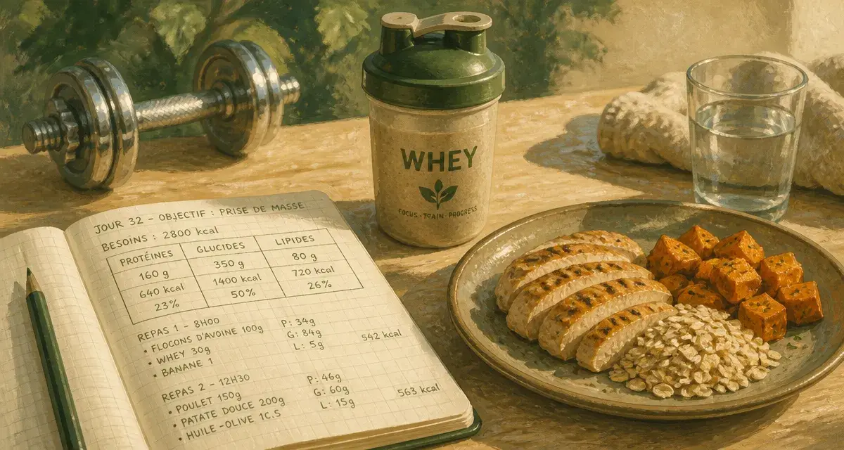 Nutrition pour la musculation : calculs protéines glucides lipides et whey